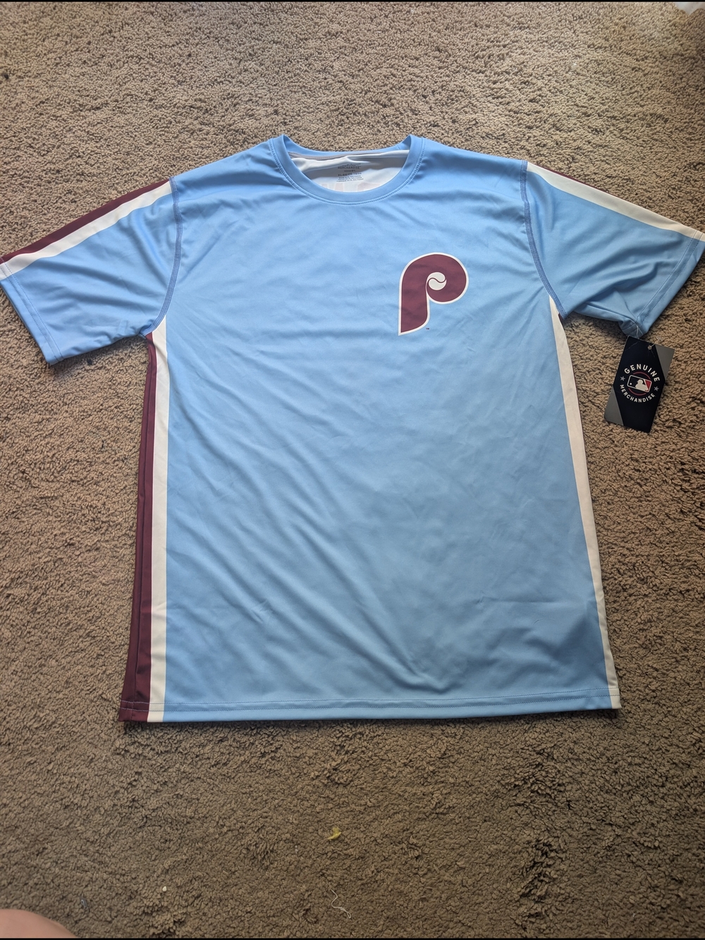 Genuine Merchandise Sky Blue and Gray Team Tee